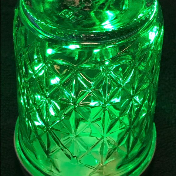 GREEN 1/2 PINT MASON JAR w/ LED FAIRY-LIGHTS/HANDCRAFTED - Picture 4 of 13